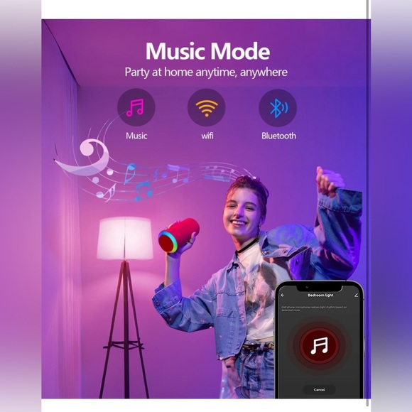 Smart Light Bulbs, 9W A19 E26 800LM WiFi Bluetooth LED - Picture 6 of 6